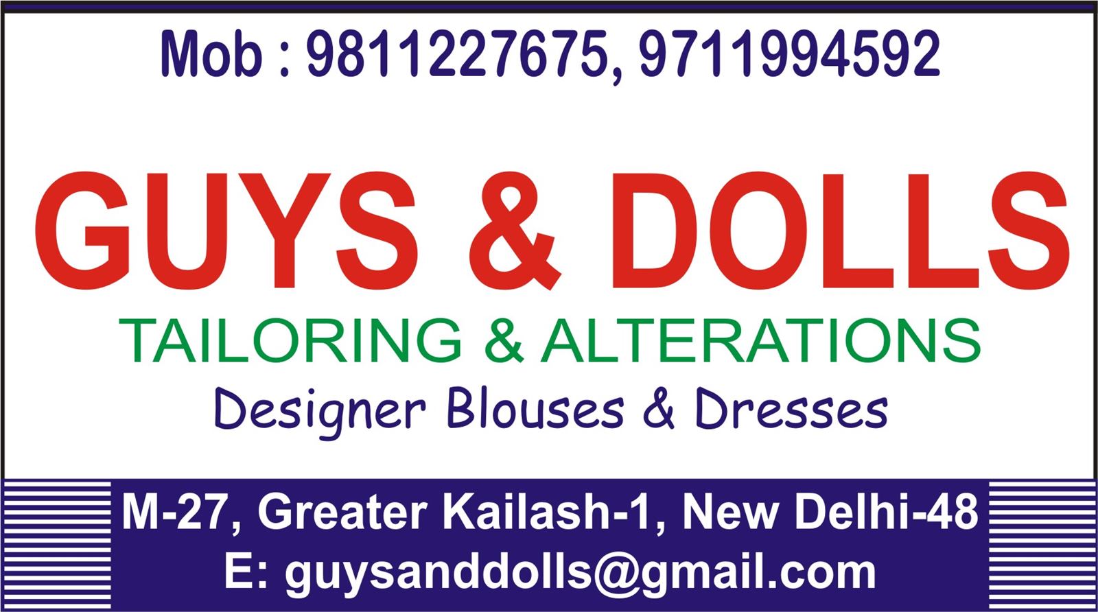 GUYS & DOLLS  TAILORING & ALTERATIONS 